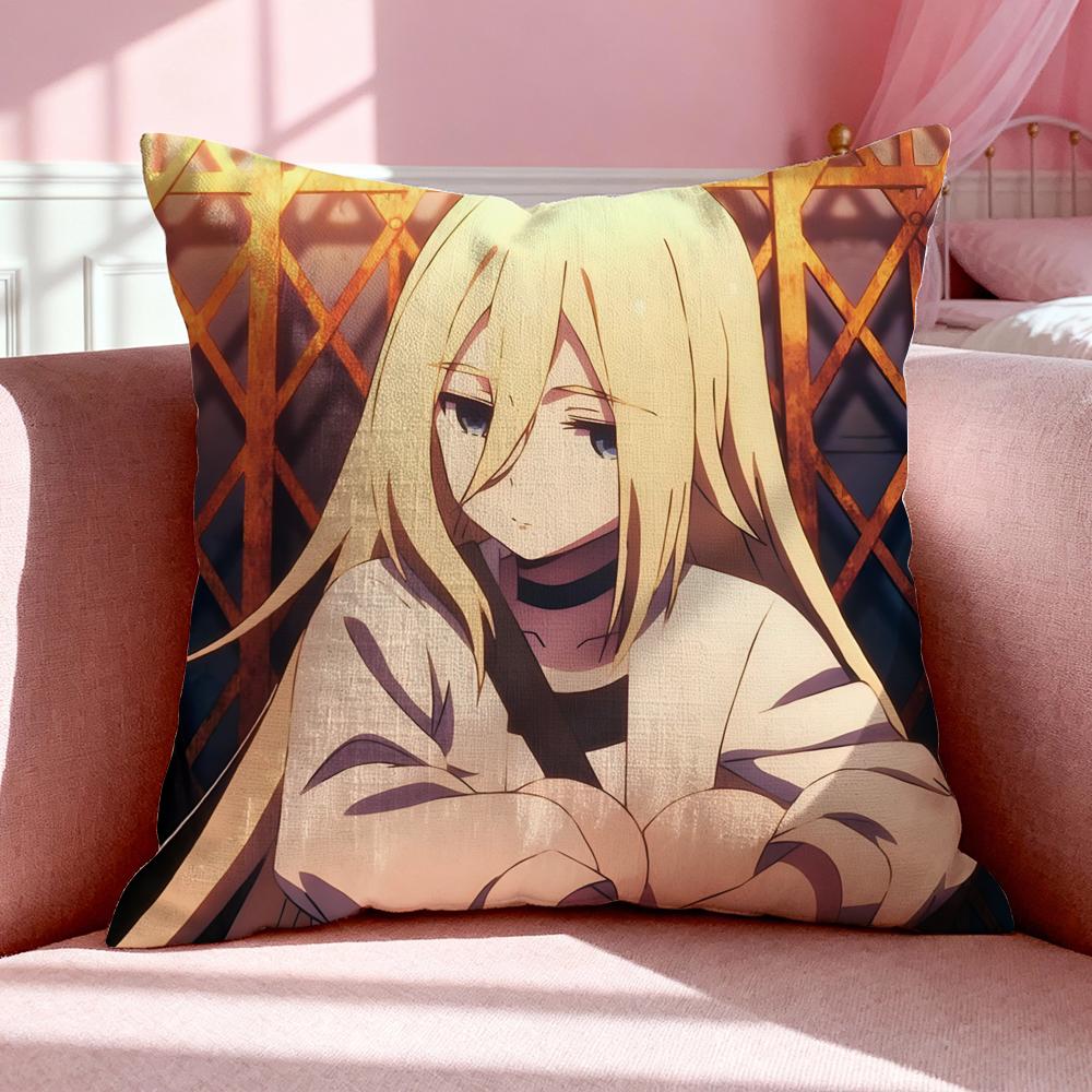 Anime A-Angels Of Death Cushion Cover Breathable Linen Pillowcase Summer Odorless Eco-Friendly Invisible Zipper Washable