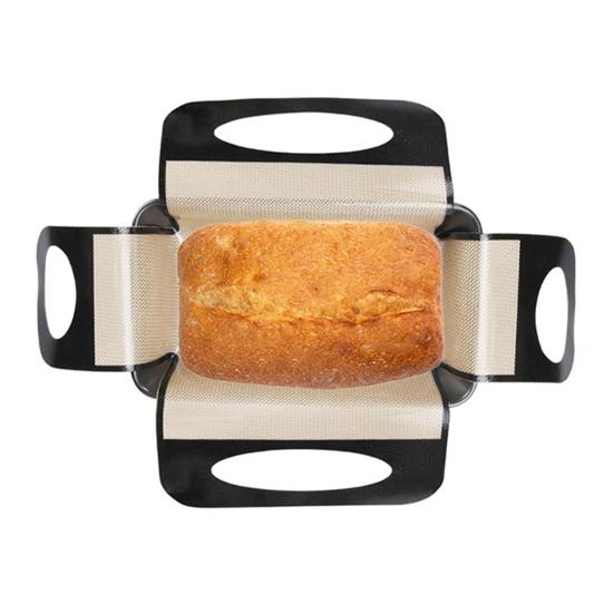 1/2/3Pcs Silicone Bread Baking Mat with Reinforced Handle Rings Non-Stick Loaf Pan Liner High Temp Resistant Sourdough Bread Sling