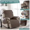Waterproof Recliner Chair Cover 28 Inches Non Slip Elastic Straps   Machine Washable Seat Protection for Kids Dogs Pets  Dark coffee