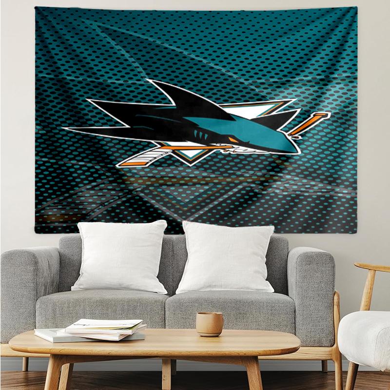 1PC Shark City Lights Tapestry Accessories Playroom Tapestry, for Bedroom,Livingroom, dormitory Room Wall Decor Fan Birthday Gifts