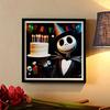 5D DIY Diamond Painting Decorative Happy Birthday Skeleton Full Round Drill Scenery Diamond Embroidery Cross Stitch Kits Home Decor Gift