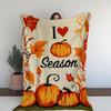 I Love Pumpkin Season C2C Crochet Digital Pattern – Autumn Pumpkins and Fall Leaves Design