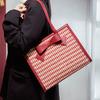 Red Bag 2025 New Wedding Women's Houndstooth High-quality Large-capacity Single-shoulder Tote Bride's