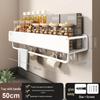 No-Drill Wall-Mounted Kitchen Storage Rack: Multifunctional Holder for Knives, Chopsticks, Pot Lids, and Seasoning Condiments