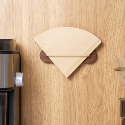 Houten Koffiefilterrek Wandmontage Filteropslagstandaard Koffiefilterhouder Koffieaccessoire