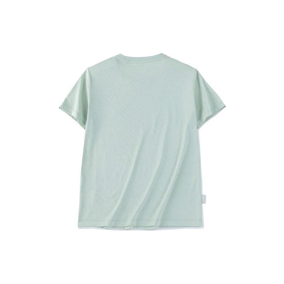 Anta Dámské topy Lifestyle Series Vzorované tričko s kulatým výstřihem a krátkým rukávem Pelyňkově zelené 162328109-6