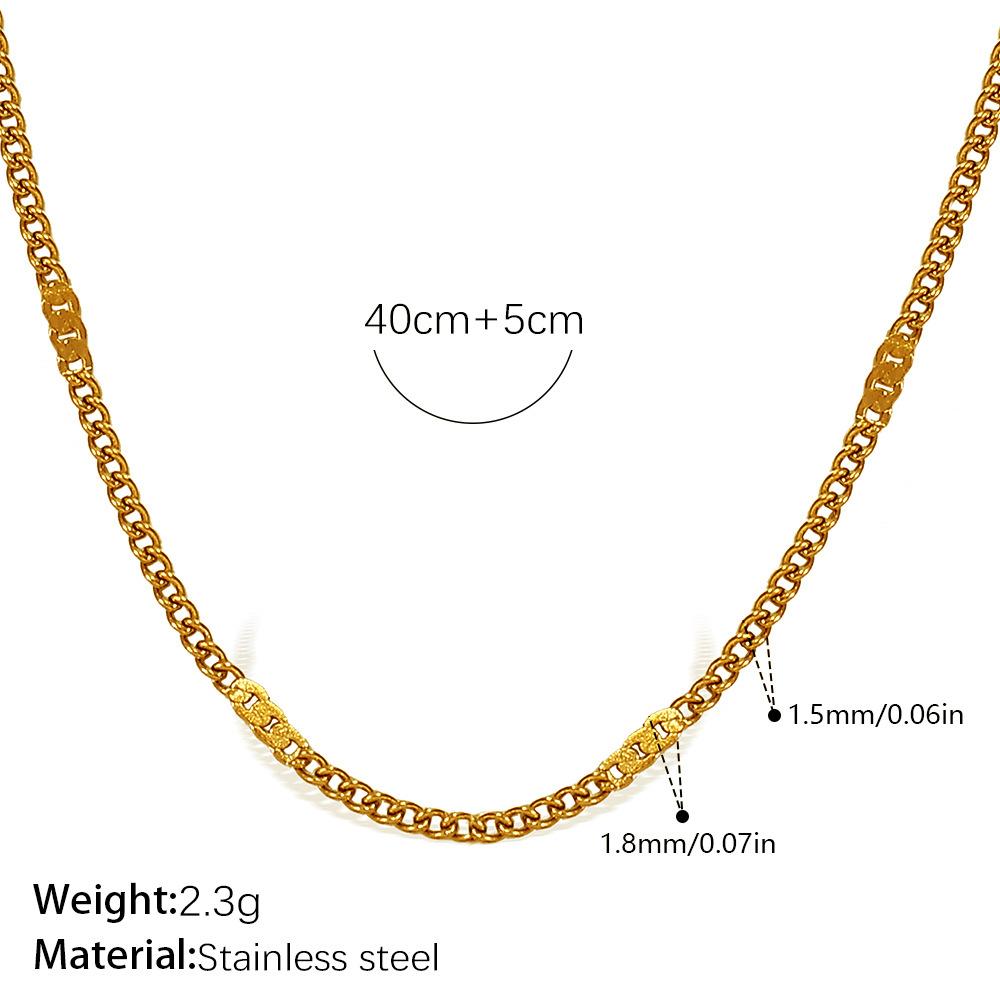 Vielseitig Und Vielfältig Kette Schlangenknochen Geprägt Kettenstil Halskette Verdrehte Kette Edelstahl Vergoldet Personalisiert Frau