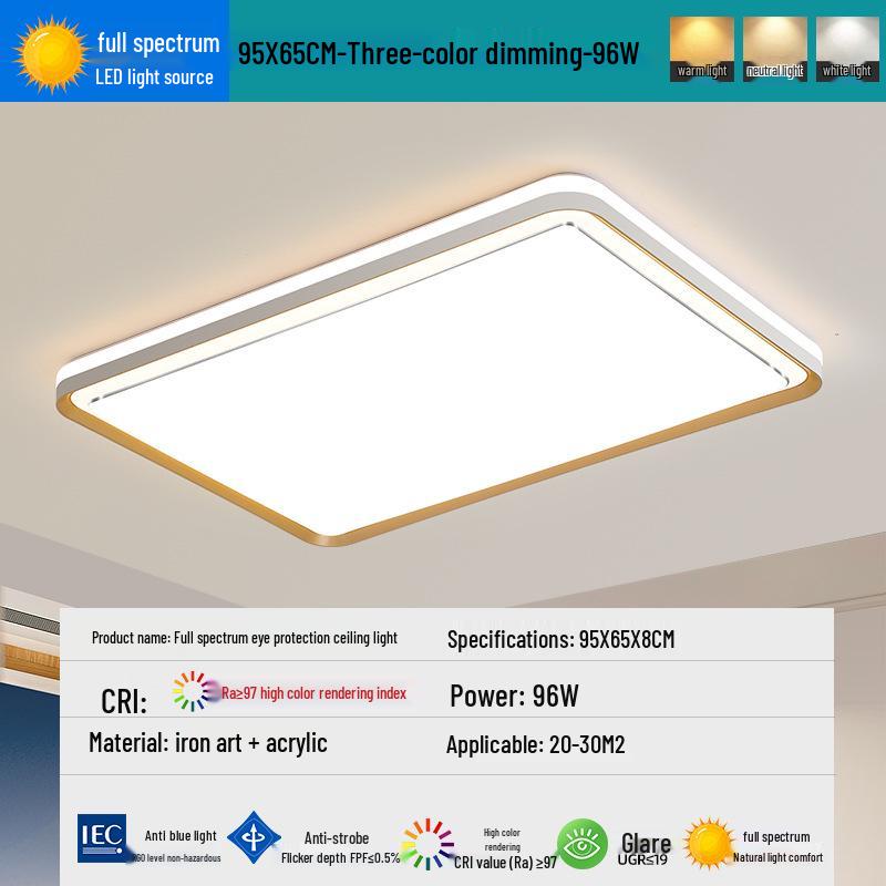 2025 LED Eye-Protecting Full Spectrum Ceiling Light for Bedroom and Living Room - Modern and Simple Design