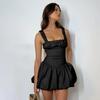 Dress Square Collar Fluffy Short Skirt