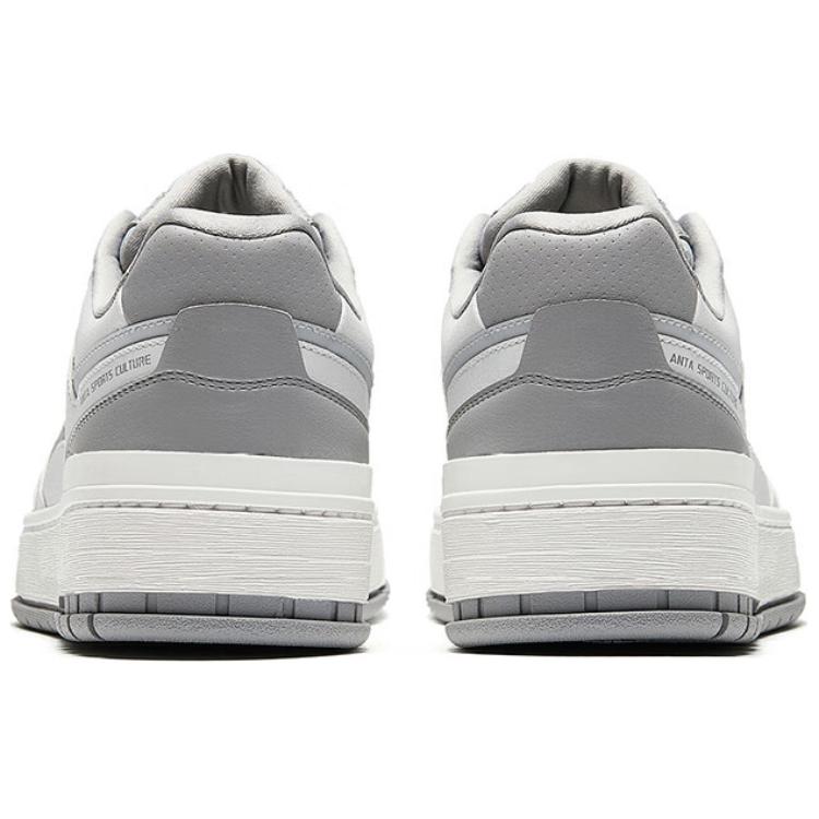 Anta Men's Jiewan Retro Low Top Platform Casual Skate Shoes Off White Light Grey 112518075-1