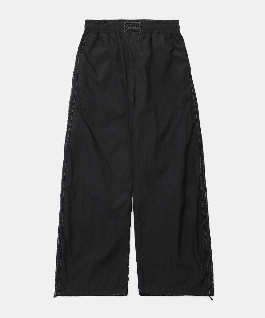 BADBLOOD Dark Billy Nylon Curved Track Pants - Black