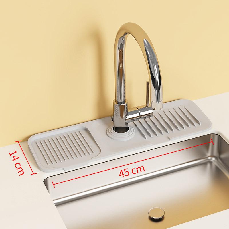 Kitchen Sink Holder Splash Guard Silicone Faucet Mat Bathroom Storage Organizer Faucet Drain Pad Sink Rack Kitchen Organizer