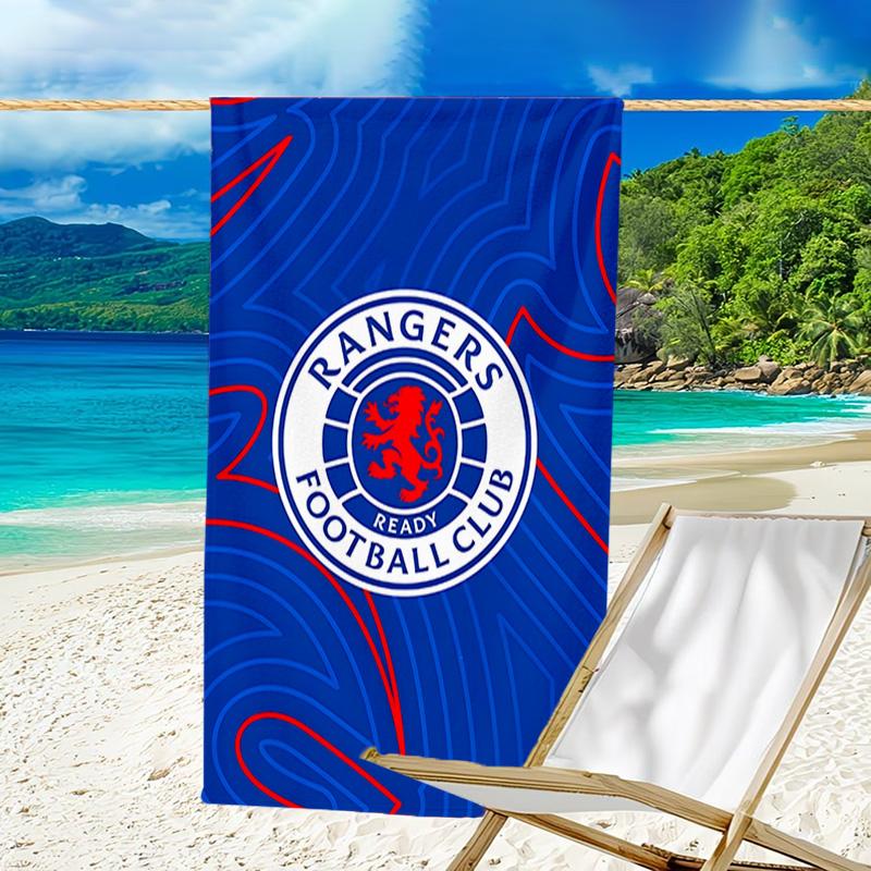 1pc Glasgow Rangers Beach Towel, Beach and Seaside Swimming Pool Equipment, Fashion Pattern, Rectangular, Travel Essentials