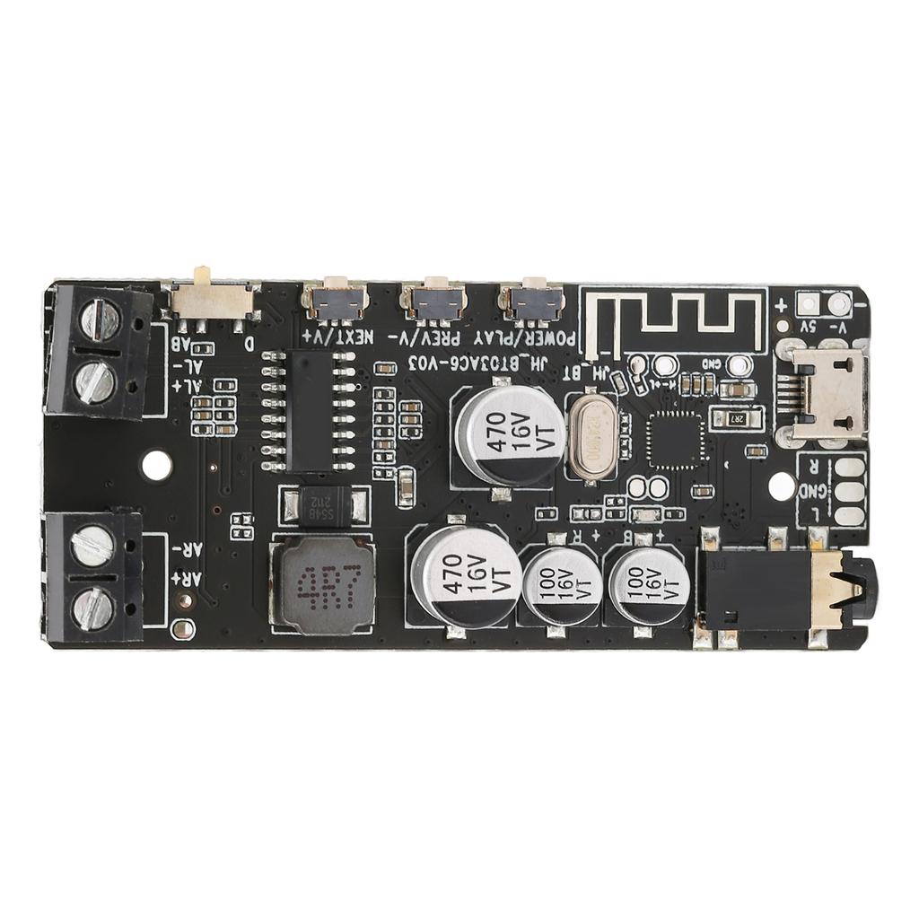 DIY Bluetooth Receiver Module Stereo 2x5W Bluetooth 5.0 Amplifier Board with 3.5mm Headphone Plug