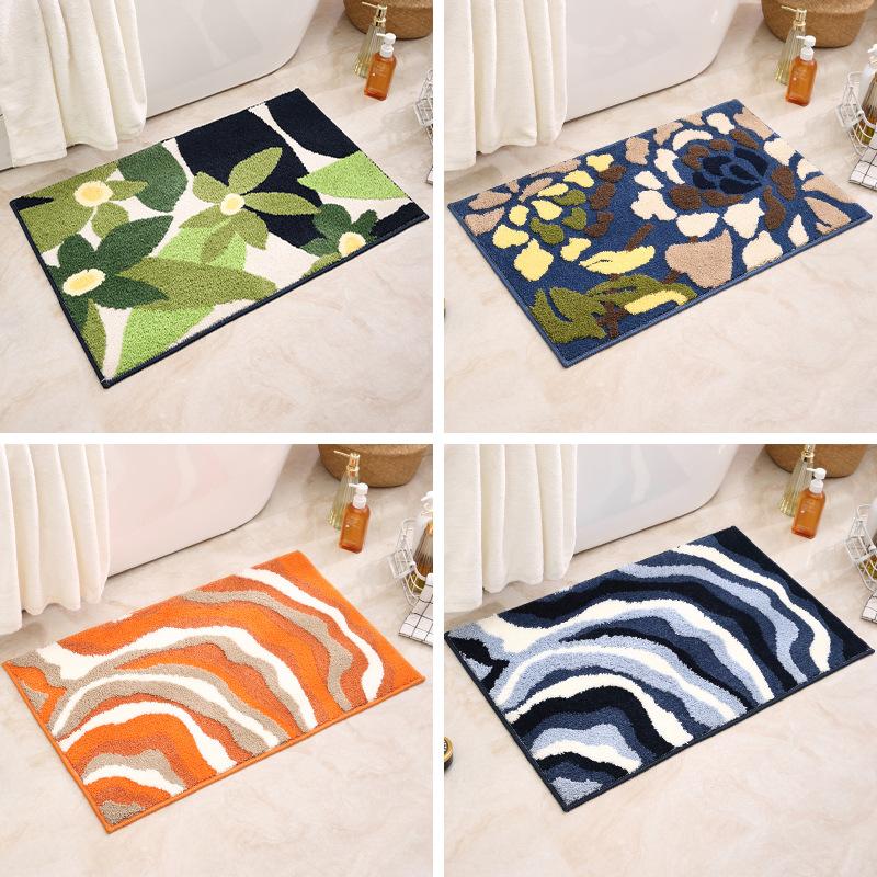 Dopaminessen Moss Flocking Bathroom Non-slip Mat Absorbent Floor Mat Door Mat Non-slip Floor Mat Bedroom Rug