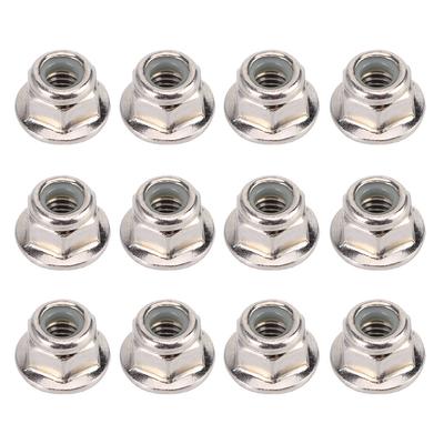 12PCS NonSlip Tire 4mm Lock Nut for Axial Traxxas TRX4 TRX6 SCX10 110 RC Model Car(Silver )