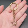 Star Moon Pentagram Key Ring Boys Jewelry New Year's Day Romantic Clearance Sale Items