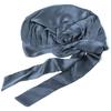 [BASIQUENTI] 100% Silk Night Cap – Silk Ribbon Cap, Women’s Free Size, Navy