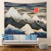 Abstract Mountain Geometric Print Tapestry Ins Sun Forest Landscape Wall Hanging Tapestry Home Bedroom Living Room Decoration