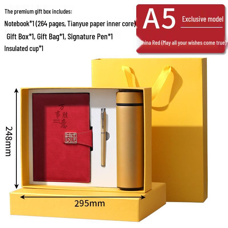 A5 Custom Strap Diary Notebook with Logo in Gift Box
