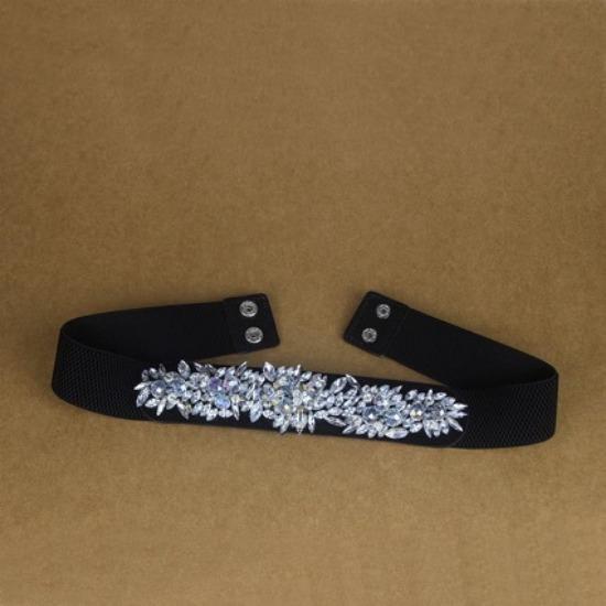Crystal Waist Seal Decorative Dress With Rhinestone Inlay On The Outside, Elegant Women'S Waist Inlaid Diamond Belt
