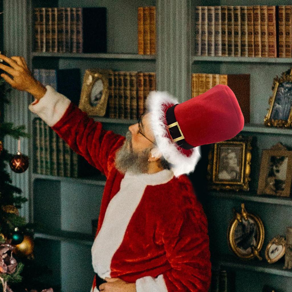 Weihnachts-Zylinder Leichte Dekoration Kreatives Weihnachts-Kostümzubehör für Festivals Verkleidungsparty Foto-Requisiten Nachtclub