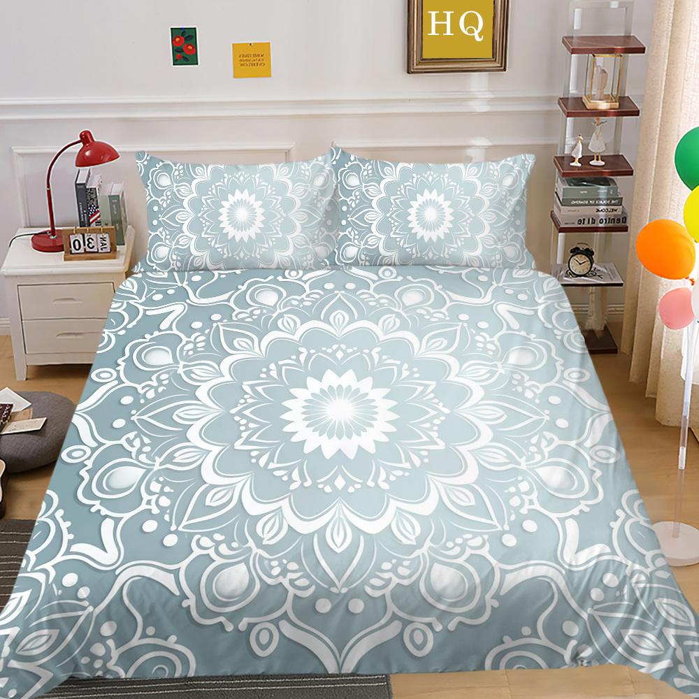 Bedding Set Cover 3D Mandala Printed Luxury Bedroom Decoration King Size Teens Duvet Cover Set