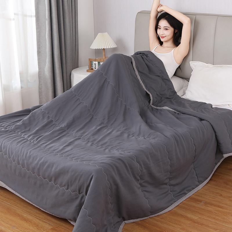 Couette d'été en coton lavable à l'eau avec teinture active pour chambre à coucher et dortoir