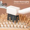 2Pcs Hair Comb Cleaner Tool Stainless Steel Hair Cleaning Brush 2 in 1 Comb Cleaner Wood Handle Hairbrush Cleaning Tool