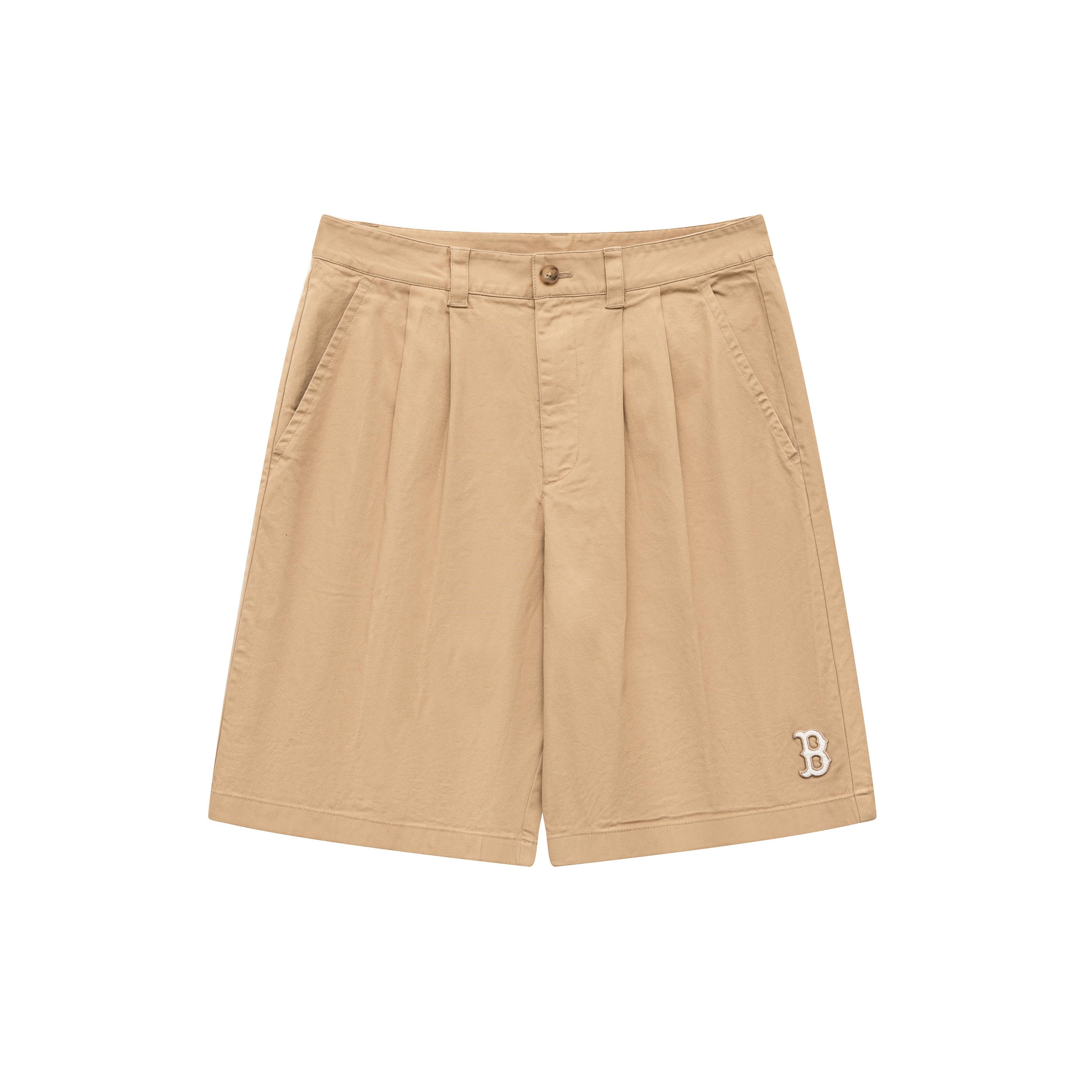 MLB Casual Shorts Men s Khaki Moderate 3LSMB0633-43BGD M