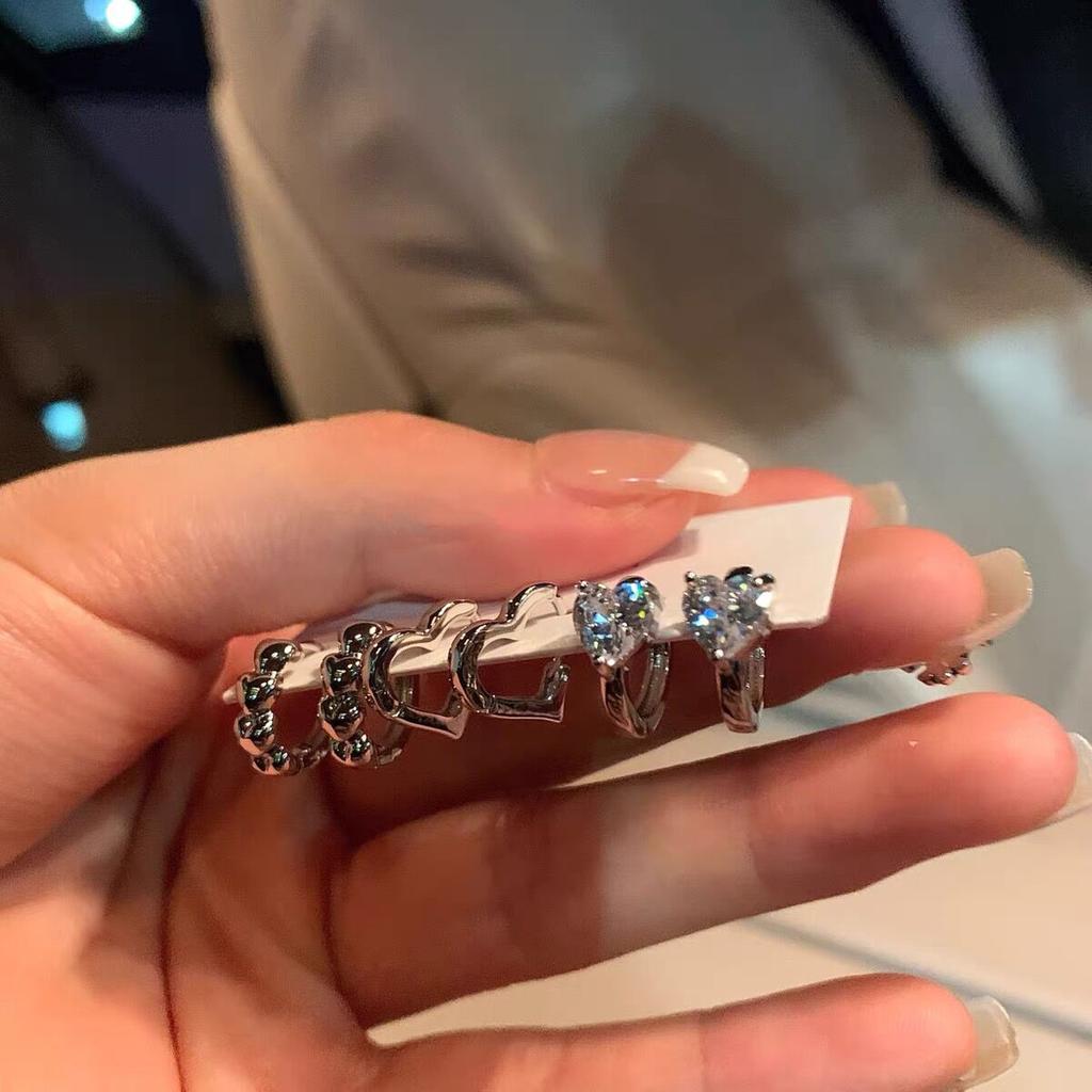 6-Piece Set, Niche Design Sense, High Sense, Personalized Earrings, Versatile Earrings, Annual Tide Ears