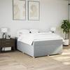 Maison Exclusive - Sommier à lattes de lit avec matelas Gris clair 160x200cm Tissu