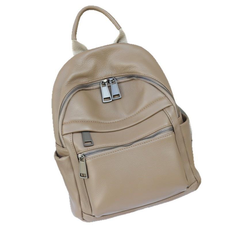 Women's Bag Simple Fashionable Genuine Leather Backpack Large-capacity Natural Fall Cowhide Travel Students 'schoolbag