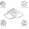 DELIPOP Small Ceiling Light, Square Modern LED Ceiling Light Fixture, 6500K Cool White Light Acrylic Hallway Light Fixture Ceiling Lamp for Hallway
