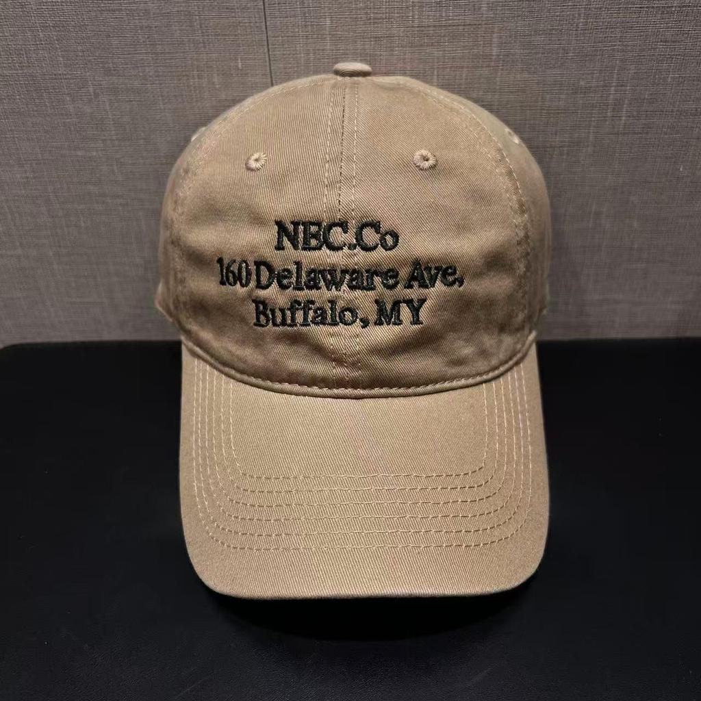 Korean Retro American Baseball Cap with Letter Embroidery - Soft, Face-Slimming Duckbill Hat for Men and Women