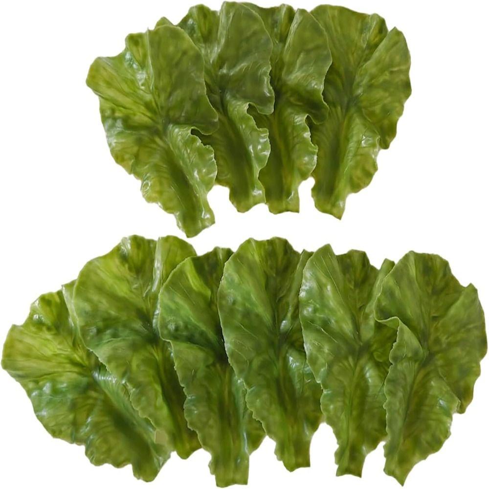 Kitchen Decor Plastic Fake Lettuce Leaves Green Green Vegetables Realistic Salad Party Decoration