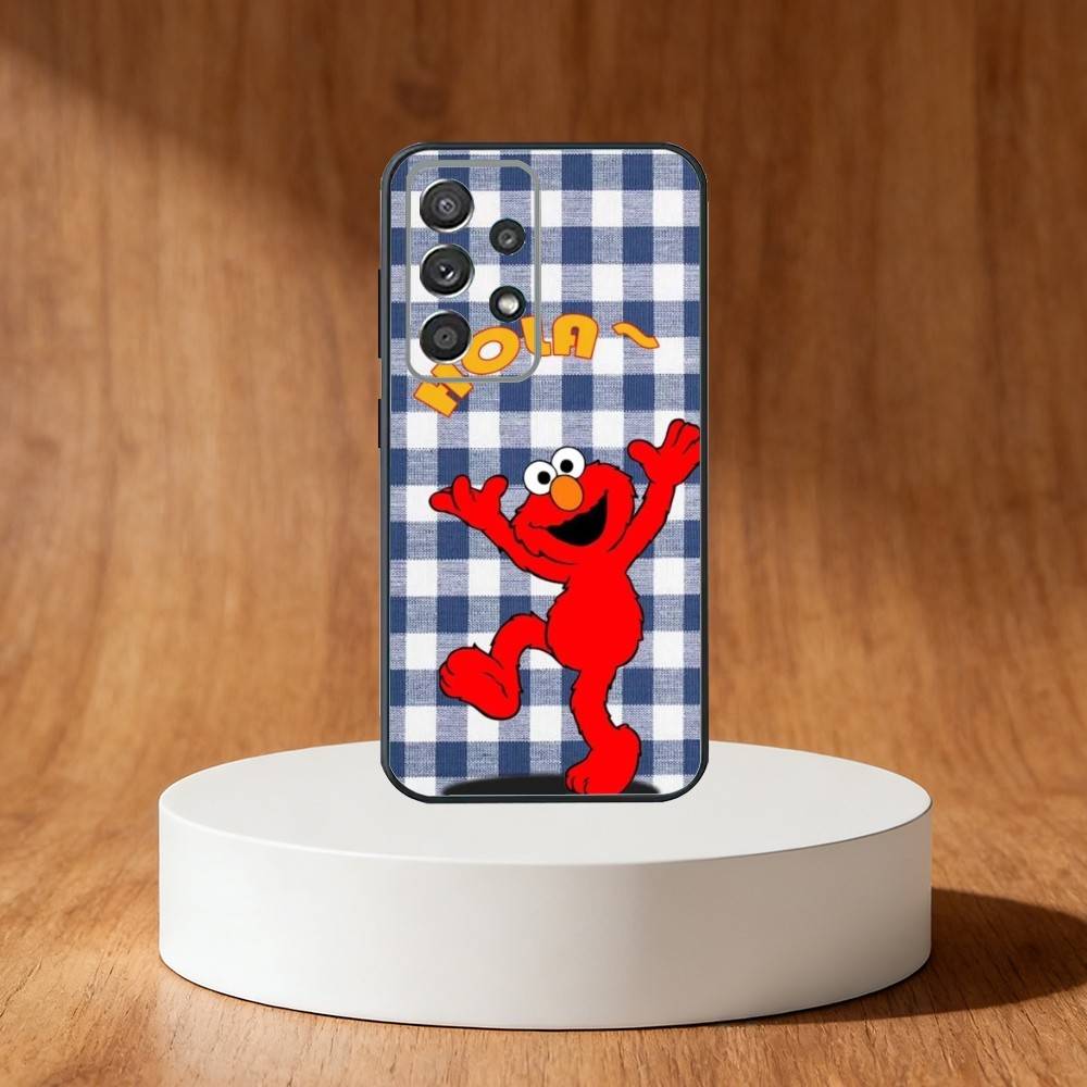 Sesame S-Street Cookie Elmo Phone Case For Samsung S25,S24,S21,S22,S23,S30,Ultra,S20,Plus,Fe,Note,10,9,5G Black Cover