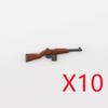 WWI WWII Building Blocks Soldiers Military Accessories Bomb Two-color Gun Mini Brick Weapons Gift Toy AKM Helmet RPG Grenad X026
