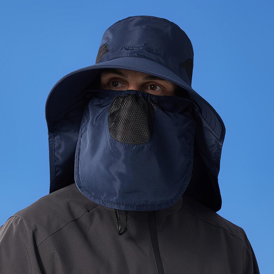 

Летняя шаль для лица, рыбацкая шляпа, мужская шляпа от солнца, уличная быстросохнущая шляпа от солнца, дышащая шляпа от солнца для рыбалки тёмно-синий