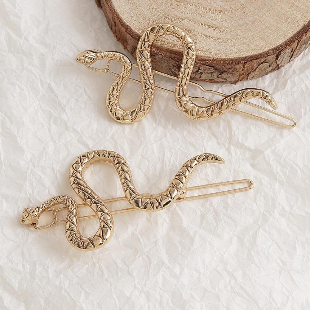 Gothic Punk Metal Snake Medusa Hairpin Hair Clip for Women Side Bangs Holder Girls Retro Barrettes Jewelry Headwear Accessories