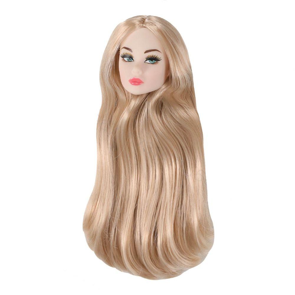 Curly Hair 1/6 Doll Head With Make-up 30cm Dolls Head Children Gift Supermodel Doll Head  DIY Toys