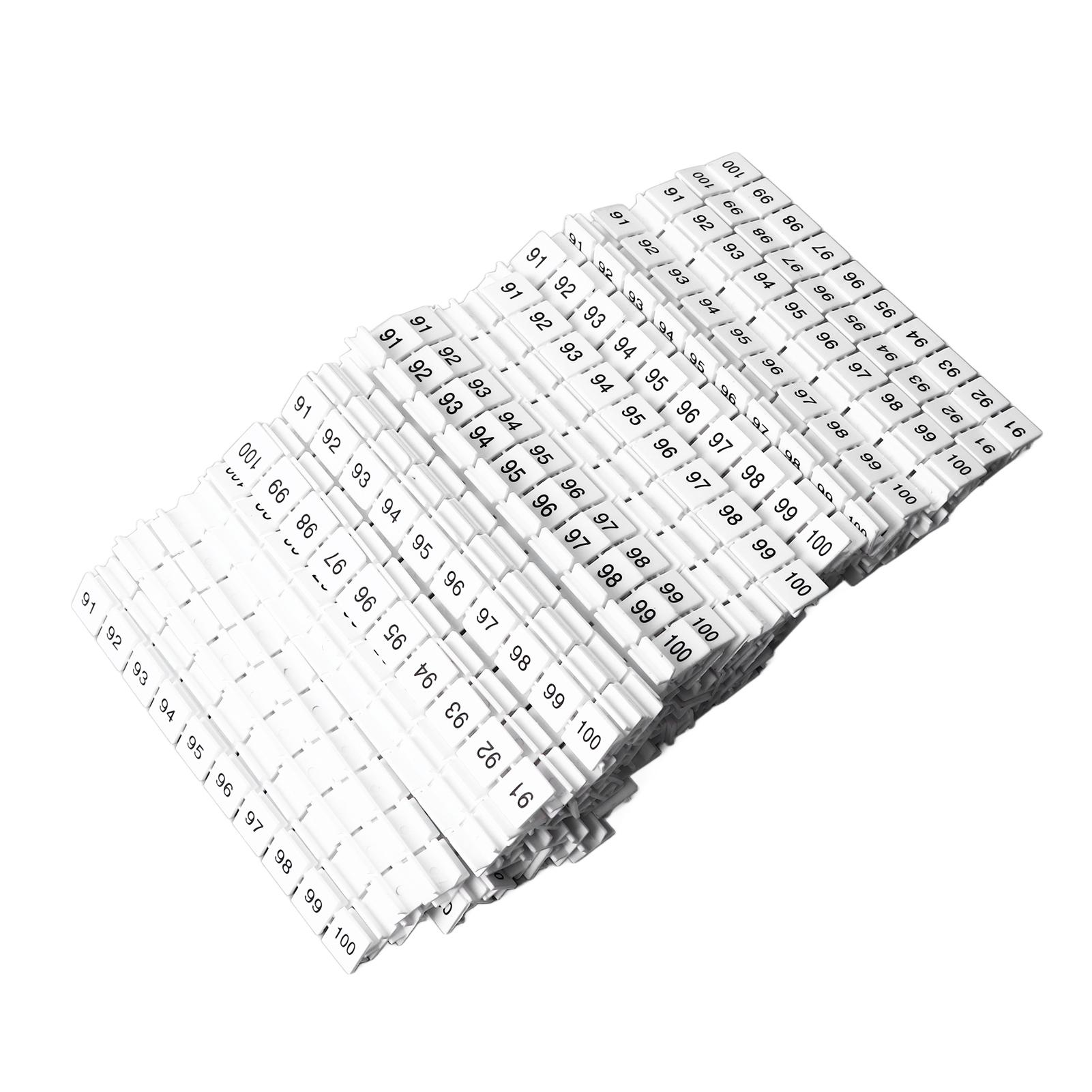 

100Pcs Terminal Block Marking Label 91100 Nylon Easy Cutting Tag Marker Bar Strip for UK10N