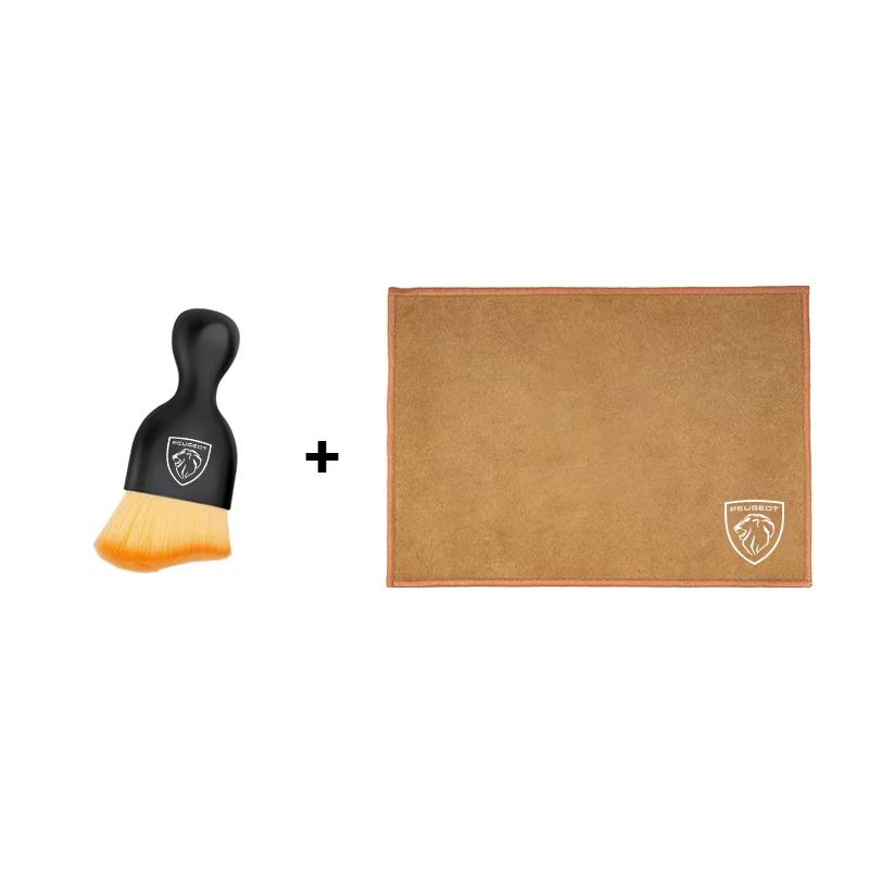 Car Suede Cleaning Cloth Air Vent Soft Brush Auto Clean Tools For Peugeot 3008 5008 208 308 508 2008 408X 108 Wheel Center CapK