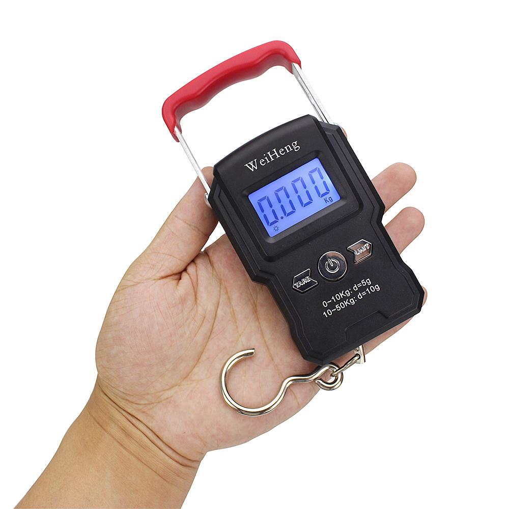 Photos - Floor Scales Fishing Scale Electronic Digital Scale 110LB 50KG Hanging Hook Scale LCD Screen Portable Weighing Scales black