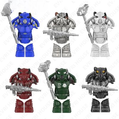 X01 Power Armor Mini Action Figures Bricks Games Movies Assembly Building Blocks Accessory Toys for Children W1336-1341