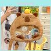 Capybara Plush Cartoon Backpack With Soft Material For Casual Daily Use And Travel
