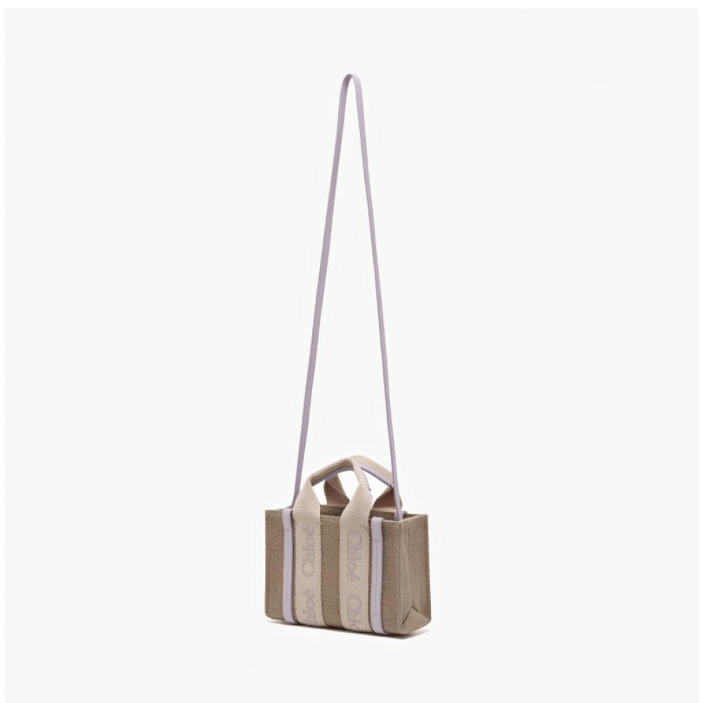 Chloe Chc24up237l17 084 Woody Mini Top Handle Tote