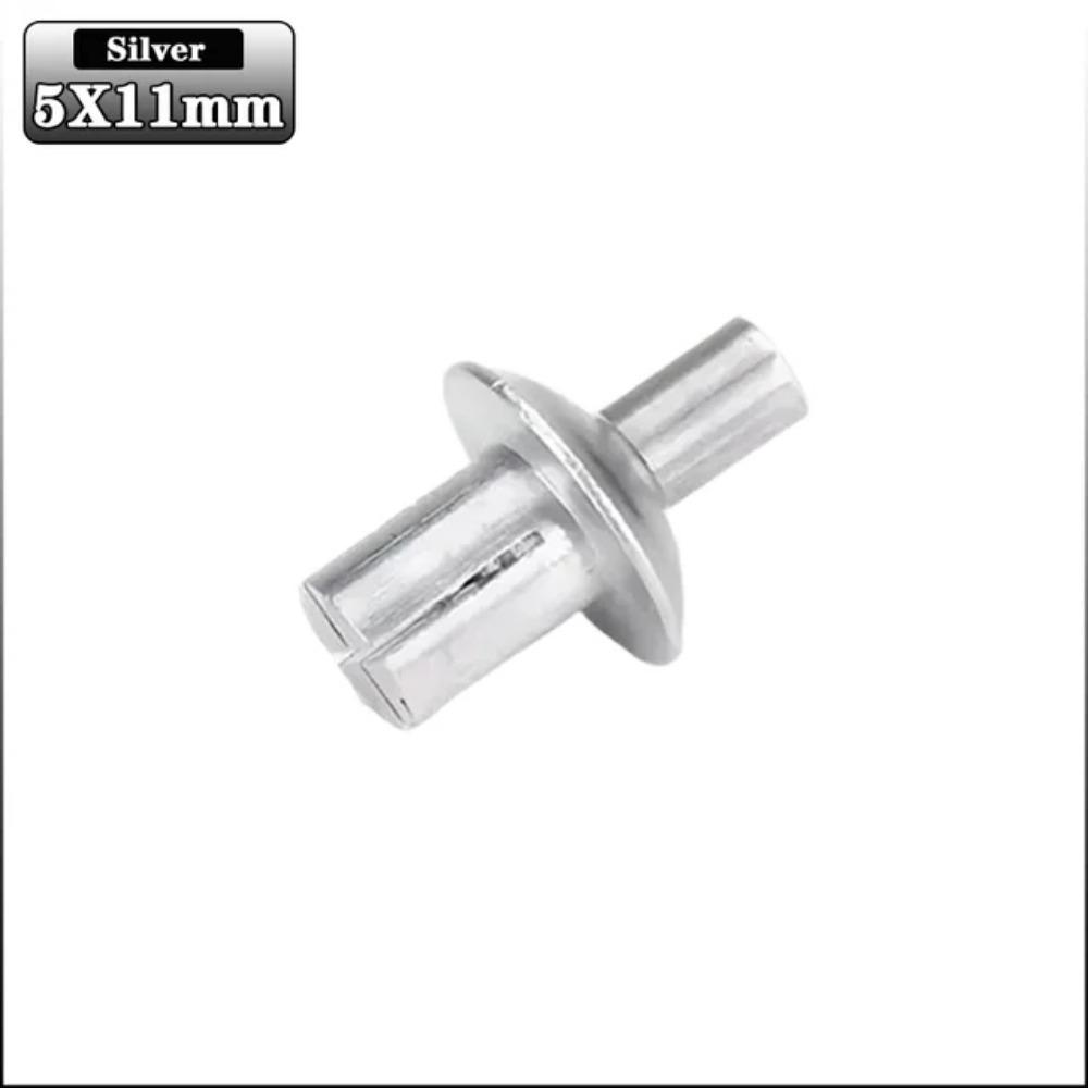100PCS Aluminum Core Rivets Hammer Drive Expansion Nails Round Head Percussion Tapping Screws Fixing Nail Home Furniture Screw Fastener
