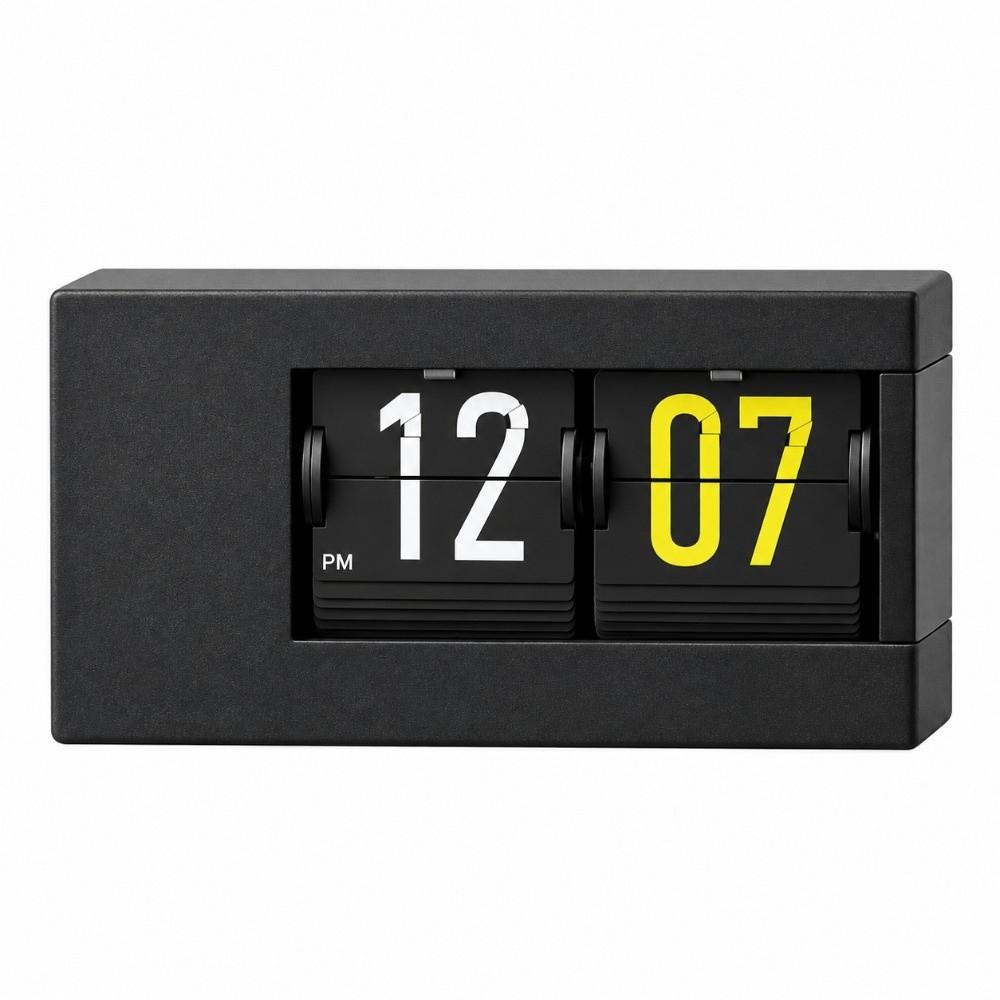 AM PM Indicator Automatic Page Turning Clock 12 Hour Format LED Flip Clock Office Desk