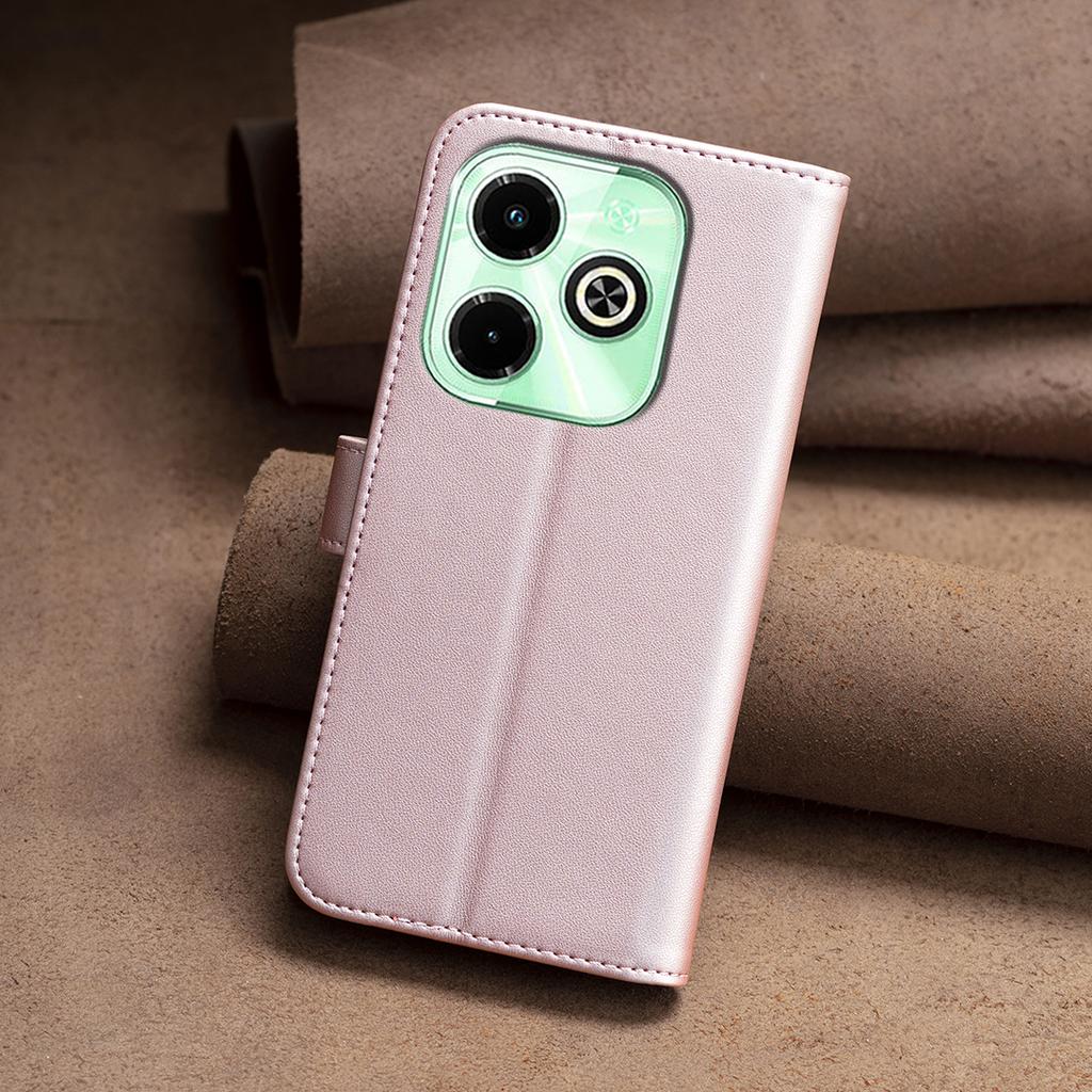 BINFEN COLOR BF17 For Infinix Hot 40/Hot 40 Pro Wallet Case PU Leather Cover Stand